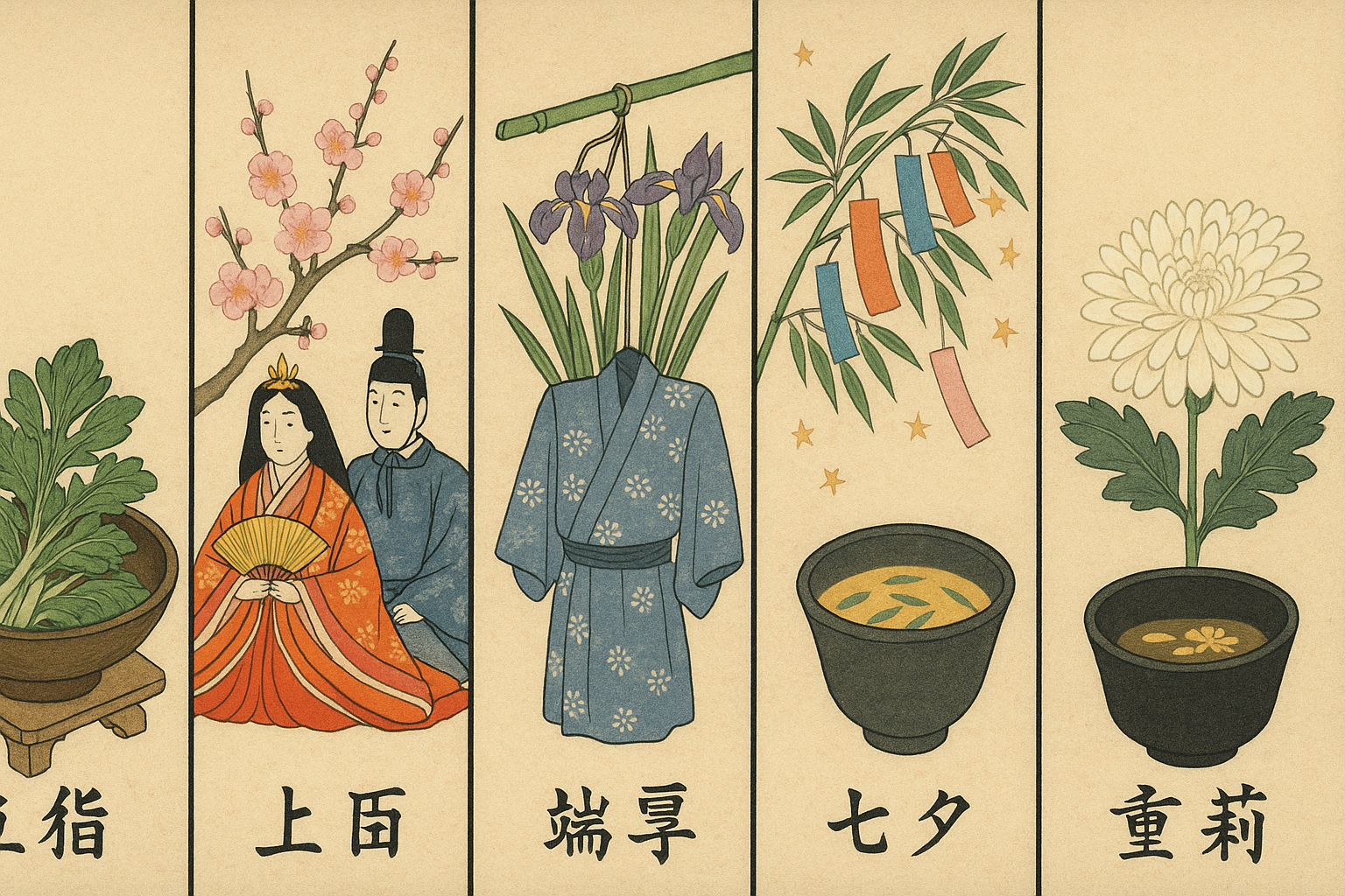 日本の五節句 ― 季節の移ろいを楽しむ伝統行事 - はしつどい