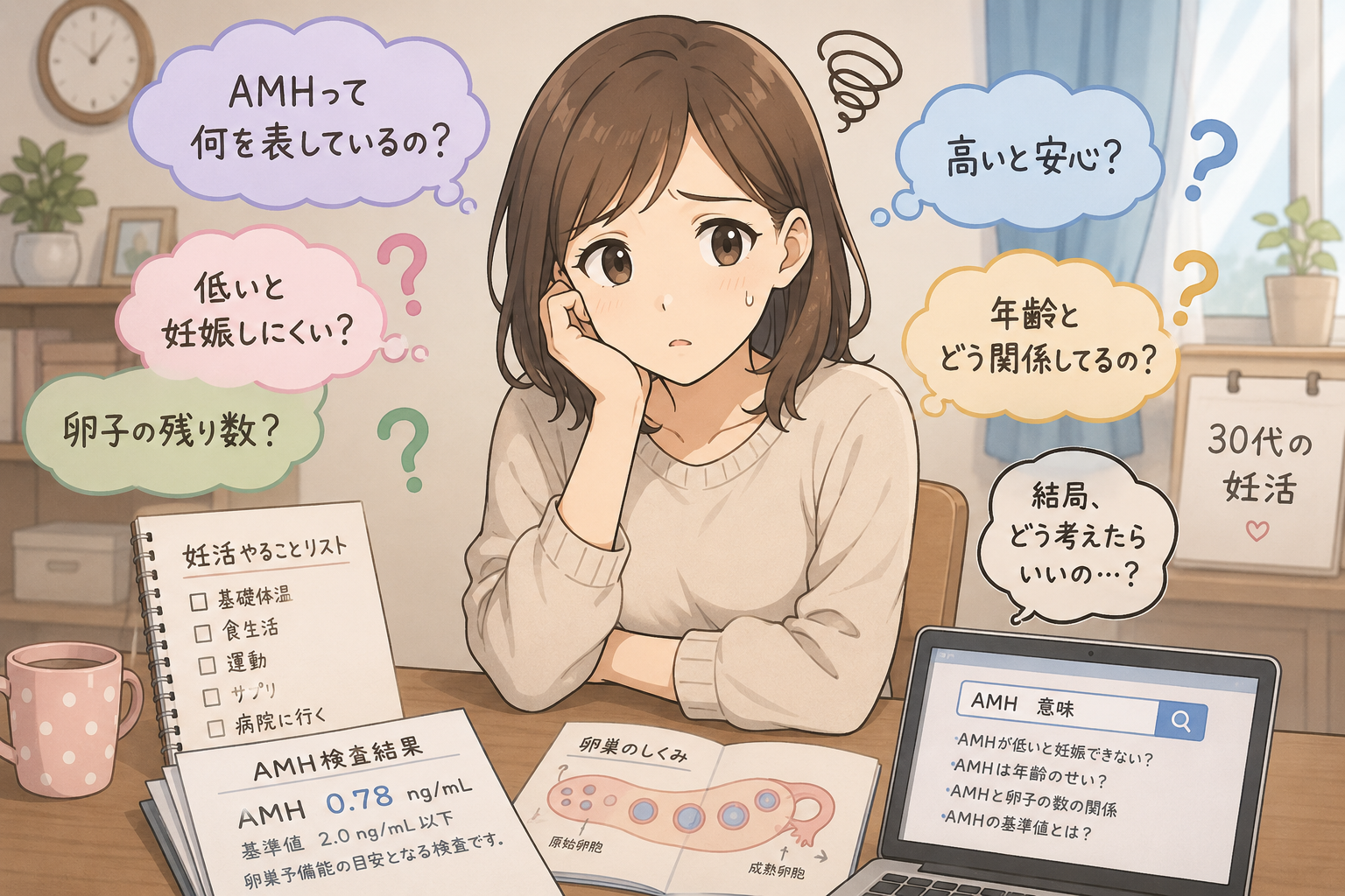 AMHとは？—「卵子の残り数」だけではない、妊活中によく誤解されるホルモンを分かりやすく解説